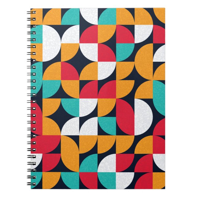 Generative Art: Colorful Triangle Pattern Notebook (Front)