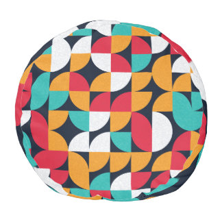 Generative Art: Colorful Triangle Pattern Pouf