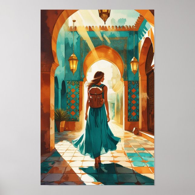 Generative Content Solo Traveler in Morocco Poster (Front)