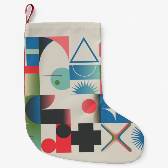 Generative design artwork graphics of bizarre comp small christmas stocking (Front)