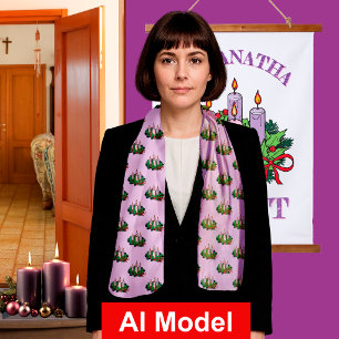 Generic Advent Wreath Patterned Scarf