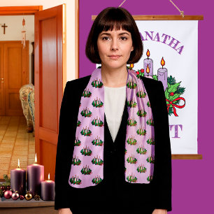 Generic Advent Wreath Patterned Scarf