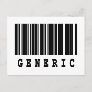 generic barcode design postcard