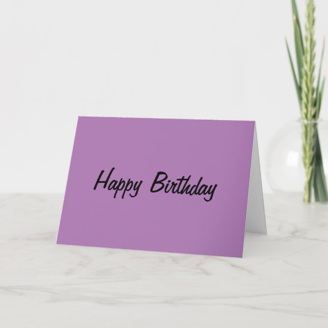 Generic Birthday Card Purple (Front)