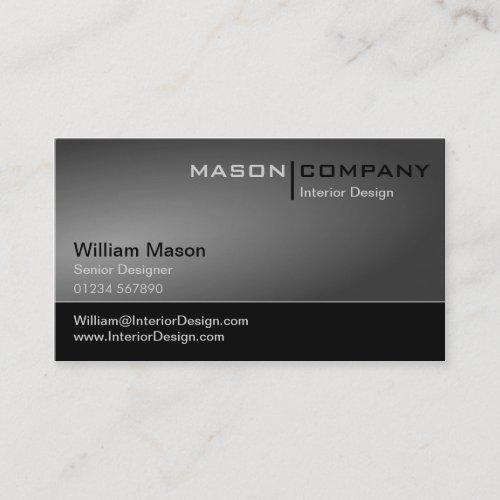 Generic Black &amp; Gray Corporate Business Card