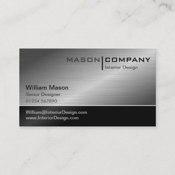 Generic Black & Steel Corporate Business Card by ImageAustralia at Zazzle