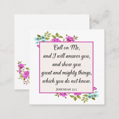 Generic Blank Bible Verse Inspirational Note Cards