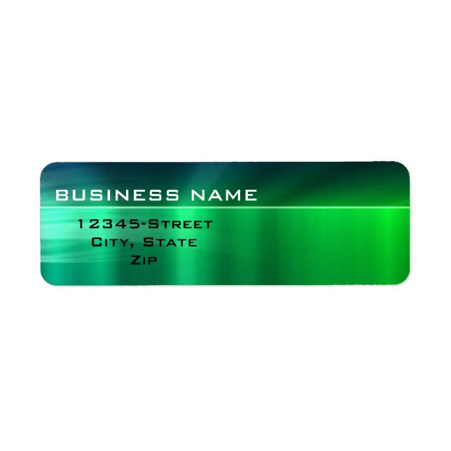 Generic Business - Shiny Green Metallic Label (Front)