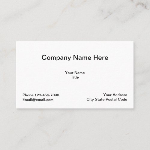 Generic Classic Layout Business Card