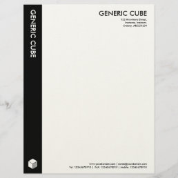 Generic Cube - Black (Felt) Letterhead