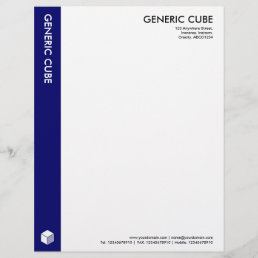 Generic Cube - Deep Navy Letterhead
