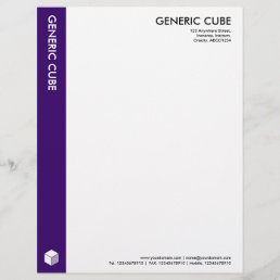 Generic Cube - Deep Purple Letterhead
