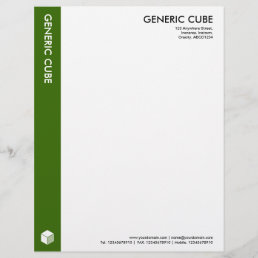 Generic Cube - Green 336600 Letterhead