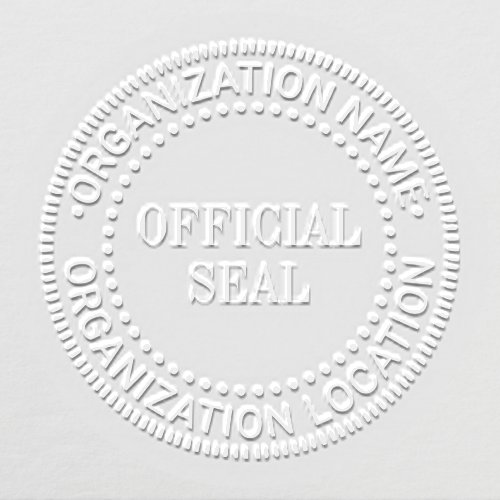 Generic Custom Official Seal Name Location Embosser