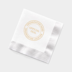 Generic Custom Official Seal Name Location Foil Napkins