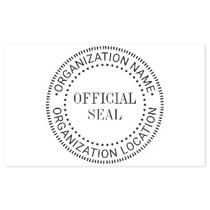 Generic Custom Official Seal Name Location Self-inking Stamp