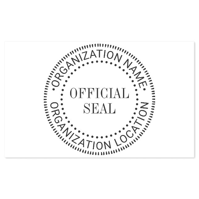 Generic Custom Official Seal Name Location Self-inking Stamp (Design)