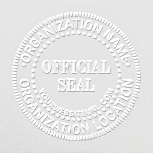 Generic Custom Official Seal Name Location URL Embosser (Design)