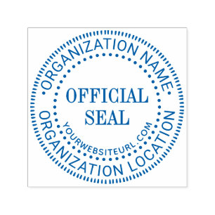 Generic Custom Official Seal Name Location URL Self-inking Stamp