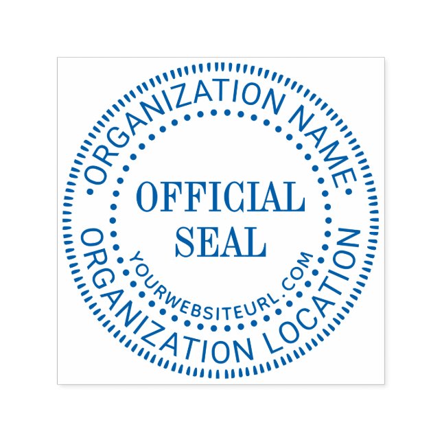 Generic Custom Official Seal Name Location URL Self-inking Stamp (Design)