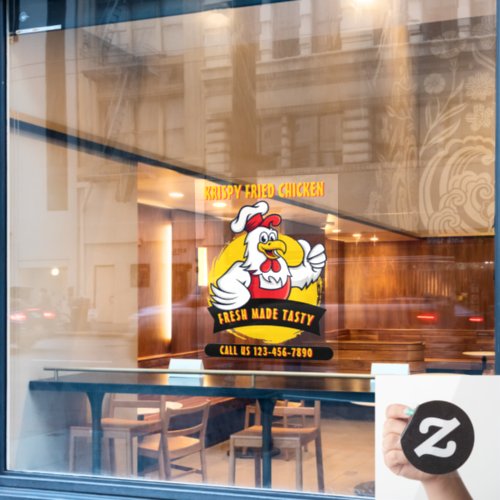 Generic Customize Fried Crispy Chicken Front  Window Cling