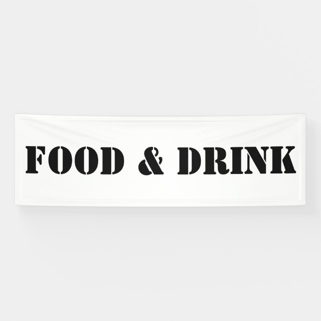 Generic Food and Drink Humorous Party Supplies Banner (Horizontal)