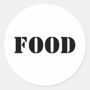 Generic Food and Drink Humorous Party Supplies Cla Classic Round Sticker