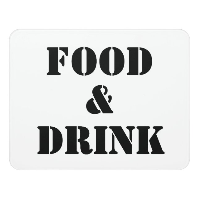 Generic Food and Drink Humorous Party Supplies Door Sign (Contemporary Front)