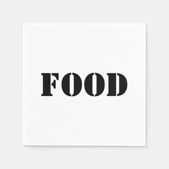 Generic Food and Drink Humorous Party Supplies Napkins (Front)
