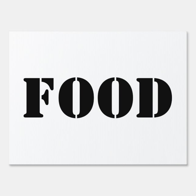 Generic Food and Drink Humorous Party Supplies Sign (Front)