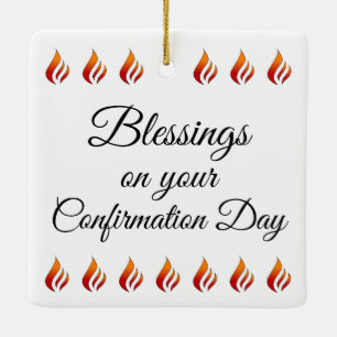 Generic Gifts of the Holy Spirit Confirmation Ceramic Ornament