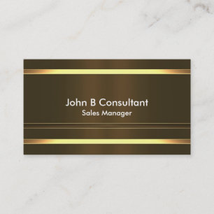 Generic gold effect bands business card