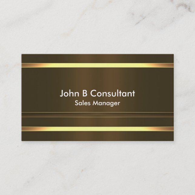 Generic gold effect bands business card (Front)