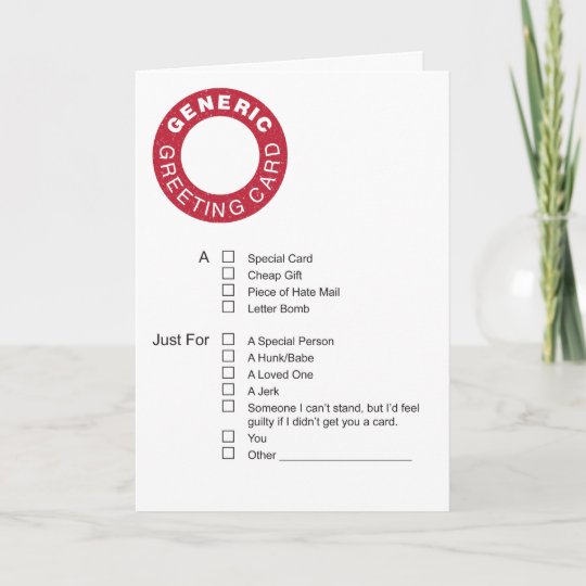 Generic Greeting Card | Zazzle.com