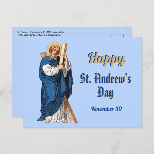 Generic Happy St Andrews Day Postcard