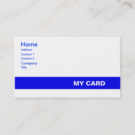 Customizable Generic ID Business Card Templates