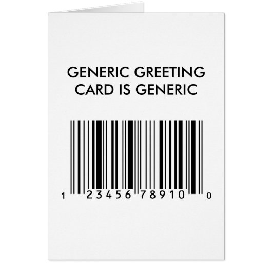 Generic is Generic Cards (Front)