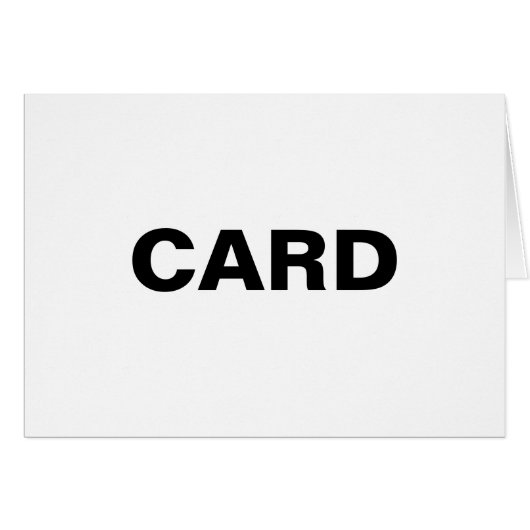 Generic Item Label Cards (Front Horizontal)
