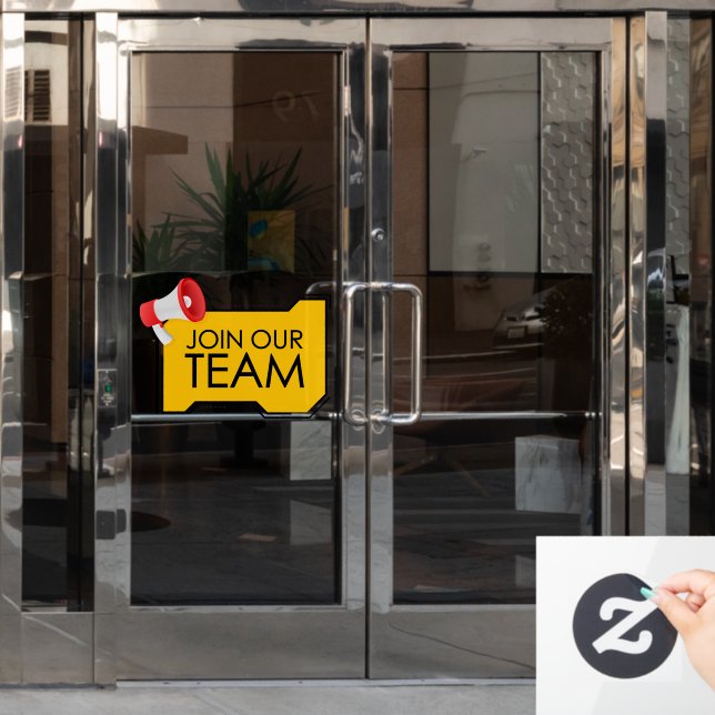 Generic Loud Speaker Join Our Team Now Hiring Window Cling (Office Door)
