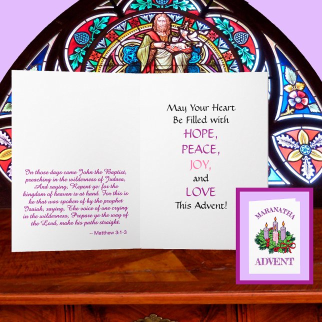 Generic MARANATHA Advent Wreath Greeting Card (Creator Uploaded)