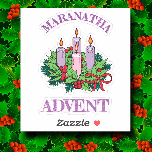 Generic Maranatha Advent Wreath  Sticker (Creator Uploaded)