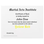 Generic Martial Arts Certificate Generic Martial Arts Certificate