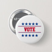 Generic Non Partisan Red White and Blue Vote Button | Zazzle