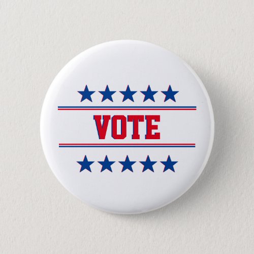 Generic Non Partisan Red White and Blue Vote Button