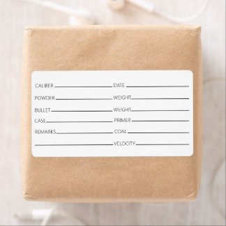Generic Reloading Data Label Template