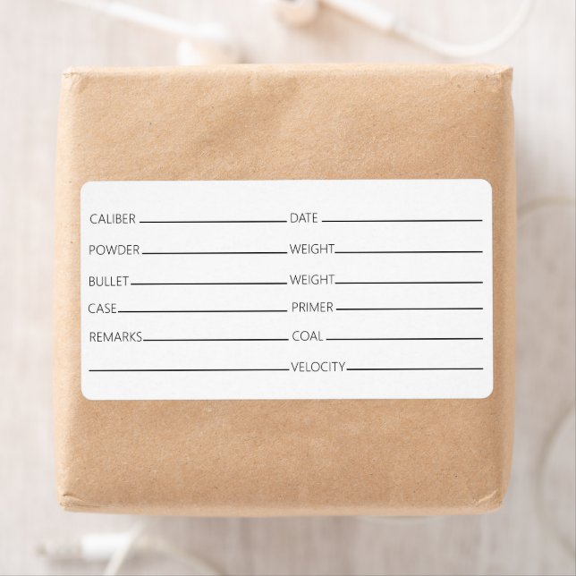 Generic Reloading Data Label Template (Insitu)