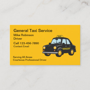Generic Simple Taxi Driver Business Cards