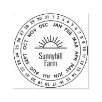 Generic Sunrise Farm Date Wheel Self-inking Stamp