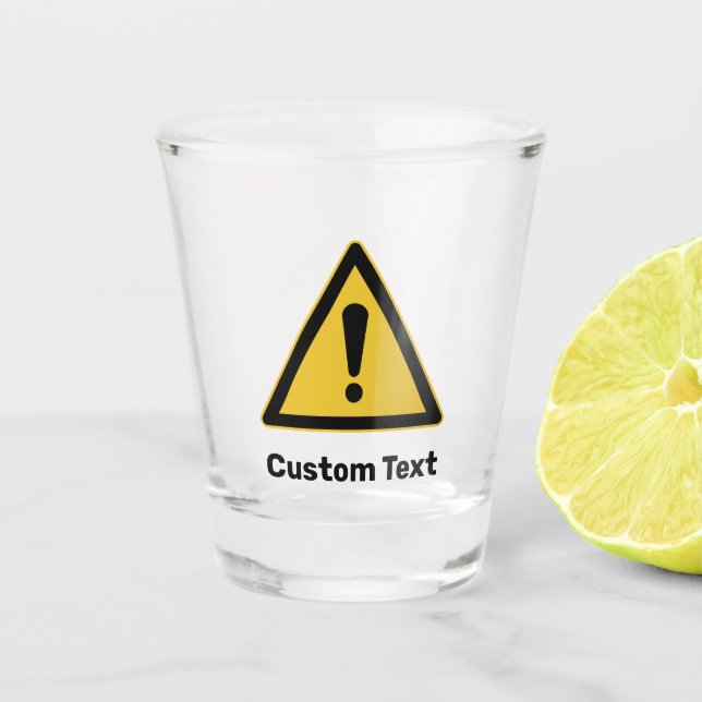 Generic Warning Triangle Sign Shot Glass (Front)