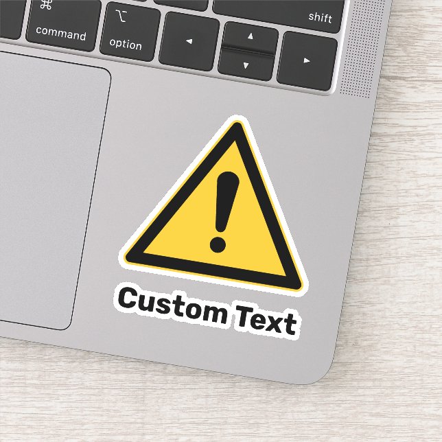 Generic Warning Triangle Sign Sticker (Detail)